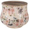 Clayre & Eef 6CE1612M Vaso per fiori da interno Beige Rosa Ø 18x15 cm