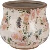 Clayre & Eef 6CE1612S Vaso da fiori per interni Beige Rosa Ø 16x14 cm