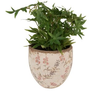 Clayre & Eef 6CE1615L Vaso per fiori da interno Beige...