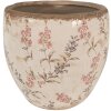 Clayre & Eef 6CE1615L Vaso per fiori da interno Beige Rosa Ø 18x17 cm