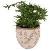Clayre & Eef 6CE1615L Vaso per fiori da interno Beige Rosa Ø 18x17 cm