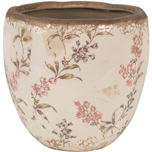 Clayre & Eef 6CE1615M Vaso da fiori in ceramica beige...