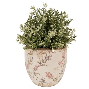 Clayre & Eef 6CE1615M Vaso da fiori in ceramica beige...