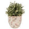 Clayre & Eef 6CE1615M Vaso da fiori in ceramica beige rosa Ø 14x14 cm