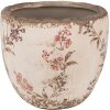 Clayre & Eef 6CE1615S Vaso da fiori per interni Beige Rosa Ø 13x11 cm