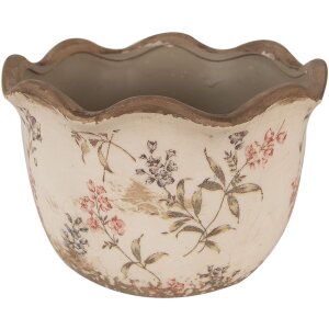 Clayre & Eef 6CE1617M Vaso da fiori in ceramica beige...