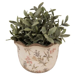 Clayre & Eef 6CE1617M Vaso da fiori in ceramica beige...