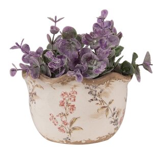 Clayre & Eef 6CE1617S Vaso da fiori per interni Beige Rosa Ø 14x9 cm