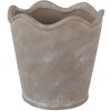 Clayre & Eef 6CE1618L Vaso per fiori da interno grigio Ø 19x18 cm