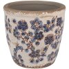 Clayre & Eef 6CE1619L Vaso da fiori per interni Beige Blu Ø 17x16 cm