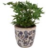 Clayre & Eef 6CE1619L Vaso da fiori per interni Beige Blu Ø 17x16 cm
