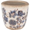 Clayre & Eef 6CE1619S Vaso da fiori per interni Beige Blu Ø 13x12 cm