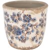 Clayre & Eef 6CE1619XS Vaso da fiori per interni Beige Blu Ø 11x10 cm