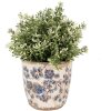 Clayre & Eef 6CE1619XS Vaso da fiori per interni Beige Blu Ø 11x10 cm