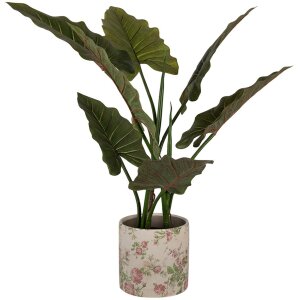 Clayre & Eef 6CE1623L Vaso per fiori da interno Beige Rosa Ø 17x16 cm
