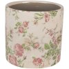 Clayre & Eef 6CE1623L Vaso per fiori da interno Beige Rosa Ø 17x16 cm