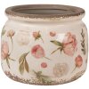 Clayre & Eef 6CE1625L Vaso da fiori per interni Beige Rosa Ø 20x15 cm