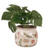 Clayre & Eef 6CE1625M Vaso per fiori da interno Beige Rosa Ø 16x13 cm