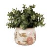 Clayre & Eef 6CE1625S Vaso da fiori interno Beige Rosa Ø 12x10 cm