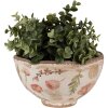 Clayre & Eef 6CE1626M Vaso per fiori da interno Beige Rosa Ø 21x12 cm