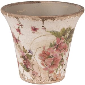 Clayre & Eef 6CE1627M Vaso per fiori da interno Beige...