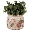 Clayre & Eef 6CE1628M Vaso da fiori interno Beige Rosa Ø 16x13 cm