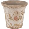 Clayre & Eef 6CE1629S Vaso per fiori da interno in ceramica beige rosa Ø 9x8 cm