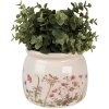 Clayre & Eef 6CE1630M Vaso da fiori Beige Rosa Ø 16x13 cm per uso interno