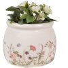 Clayre & Eef 6CE1630S Vaso da fiori per interni Beige Rosa Ø 12x10 cm