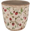 Clayre & Eef 6CE1631L Vaso da fiori Beige Rosso Ø 16x16 cm Stile country