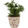 Clayre & Eef 6CE1631L Vaso da fiori Beige Rosso Ø 16x16 cm Stile country