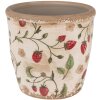 Clayre & Eef 6CE1631S Vaso da fiori per interni Beige Rosso Ø 13x13 cm