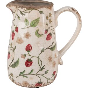 Clayre & Eef 6CE1633M Brocca decorativa Beige Rosso...