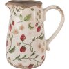 Clayre & Eef 6CE1633M Brocca decorativa Beige Rosso 17x12x18 cm