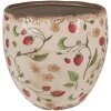 Clayre & Eef 6CE1634L Vaso per interni Beige Rosso Ø 18x18 cm