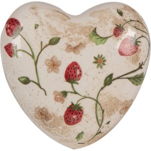 Clayre & Eef 6CE1637 Cuore decorativo Beige Rosso...