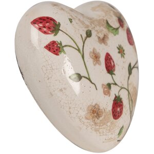 Clayre & Eef 6CE1637 Cuore decorativo Beige Rosso...