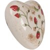 Clayre & Eef 6CE1637 Cuore decorativo Beige Rosso 11x11x4 cm