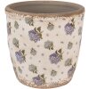 Clayre & Eef 6CE1638L Vaso per fiori da interno Beige Blu Ø 16x16 cm