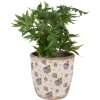 Clayre & Eef 6CE1638L Vaso per fiori da interno Beige Blu Ø 16x16 cm
