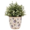 Clayre & Eef 6CE1638S Vaso da fiori per interni Beige Blu Ø 13x12 cm
