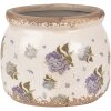 Clayre & Eef 6CE1639S Vaso da fiori per interni Beige Blu Ø 12x10 cm