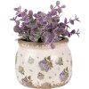 Clayre & Eef 6CE1639S Vaso da fiori per interni Beige Blu Ø 12x10 cm
