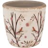 Clayre & Eef 6CE1641S Vaso da fiori per interni Beige Brown Ø 13x12 cm