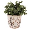 Clayre & Eef 6CE1641S Vaso da fiori per interni Beige Brown Ø 13x12 cm