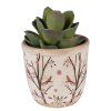 Clayre & Eef 6CE1641XS Vaso da fiori per interni Beige Brown Ø 11x10 cm