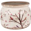 Clayre & Eef 6CE1642L Vaso da fiori per interni Beige Brown Ø 20x15 cm