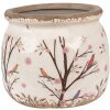 Clayre & Eef 6CE1642M Vaso da fiori per interni Beige Brown Ø 16x13 cm