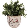 Clayre & Eef 6CE1645S Vaso da fiori per interni Beige Brown Ø 13x11 cm