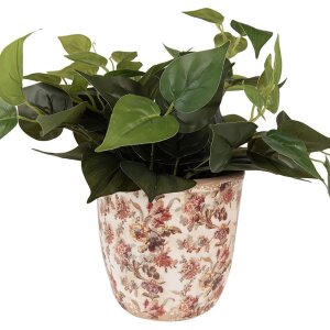 Clayre & Eef 6CE1649L Vaso per fiori da interno Beige Rosa Ø 16x16 cm